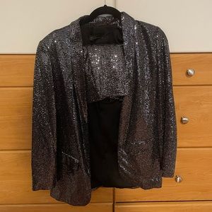 ZARA BLAZER SKIRT CO ORD GLITTERY